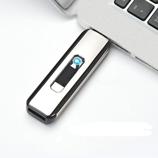 Isqueiro electrónico sem chama à prova de vento recarregável via USB