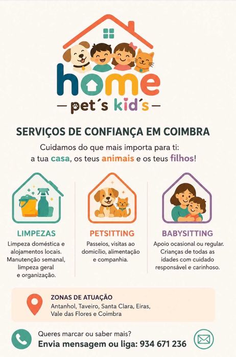 Home Pet´s Kid´s- Apoio familiar em Coimbra