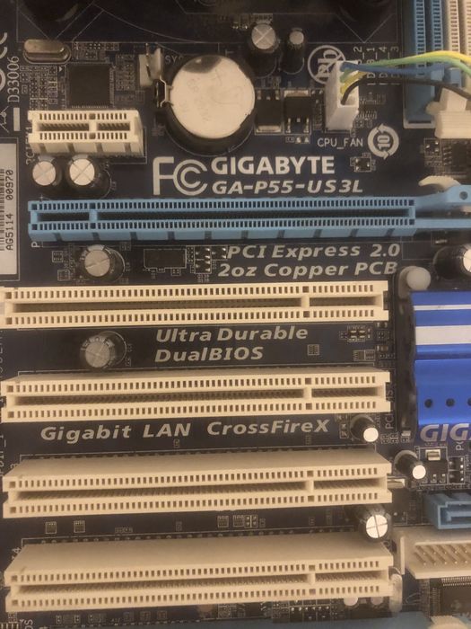 Материнська плата з процесором gigabyte ga-p55-us3l