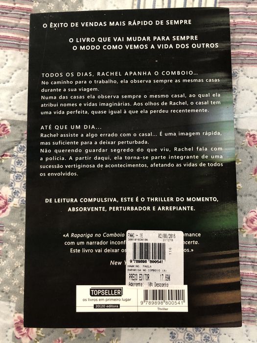 Livro a rapariga no comboio