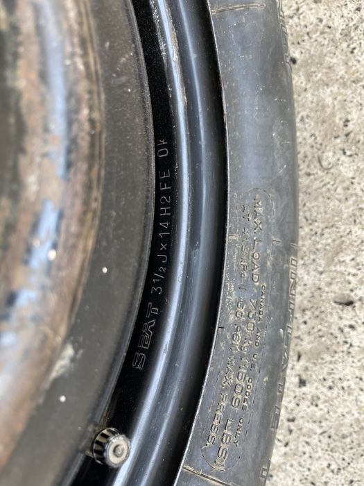 Запасне колесо, докатка, костиль 135/80R14 на 4 болта
