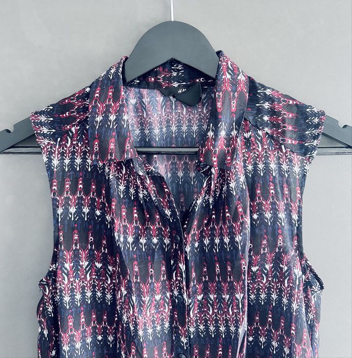 Bluzka top H&M S 36 wzór aztecki