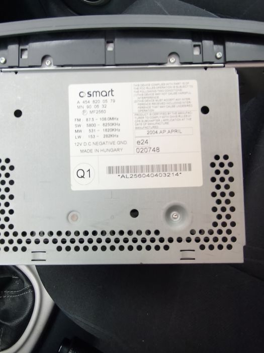 Radio samochodowe Smart Mercedes 2004