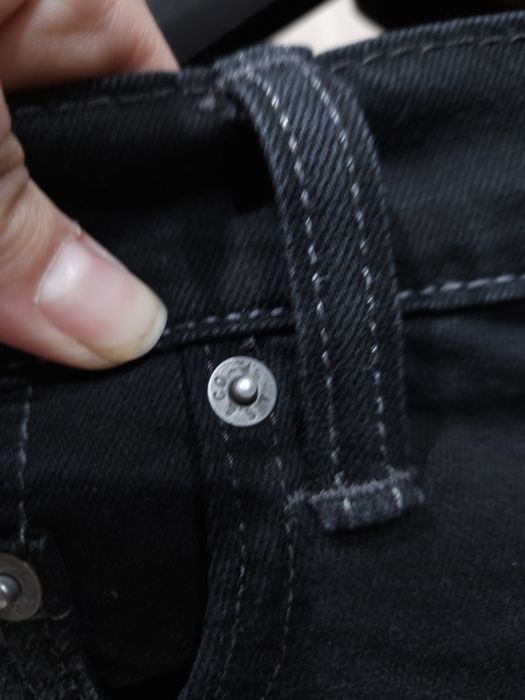 Męskie spodnie Levi's 522 W36 L32 Czarne Jeansy Denim  XL