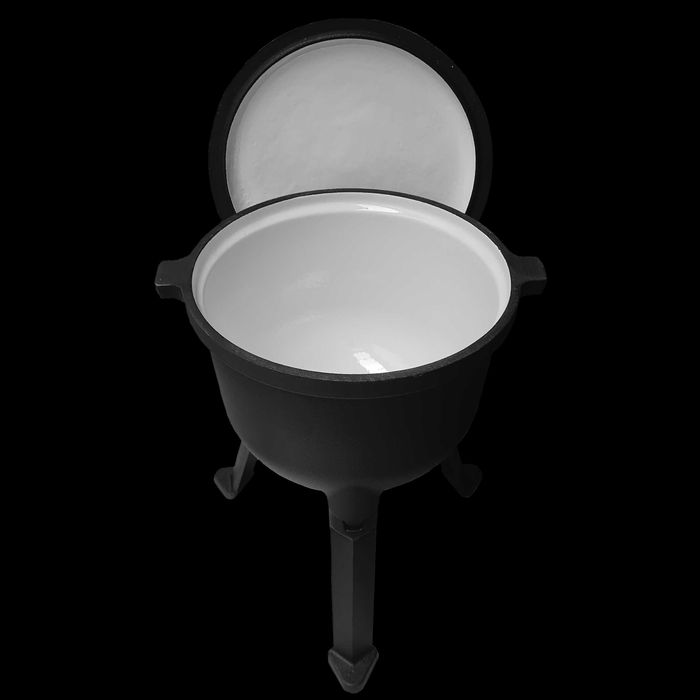 Kociołek myśliwski żeliwny Emaliowany 11L garnek ognisko grill