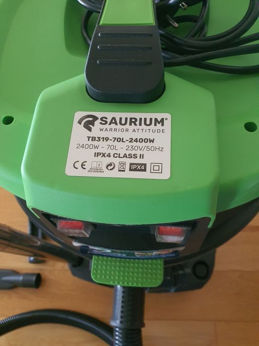 Aspirador Pó / Líquidos, 70l, 2400w, 2 Motores - Saurium