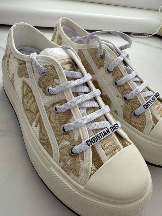 Кеди Christian Dior 38 (24 см) з золотою вишивкою