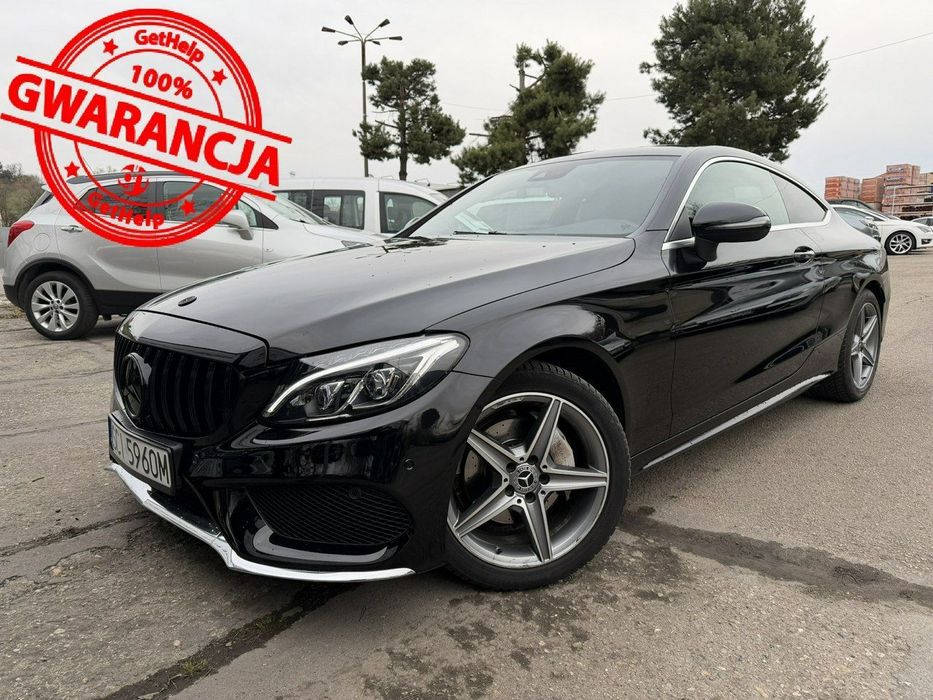 Mercedes-Benz Klasa C Coupe, Klimatronic 2-stref, Alcantara, Burmester, Podgrz. fotele