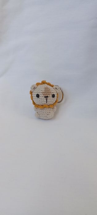 Porta chaves Amigurumi Leão