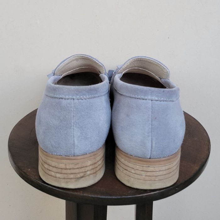 Замшевые туфли лоферы