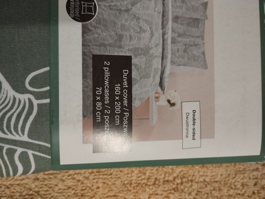 Komplet pościeli bawełnianej 160/200 dwustronna zapinana na zamek