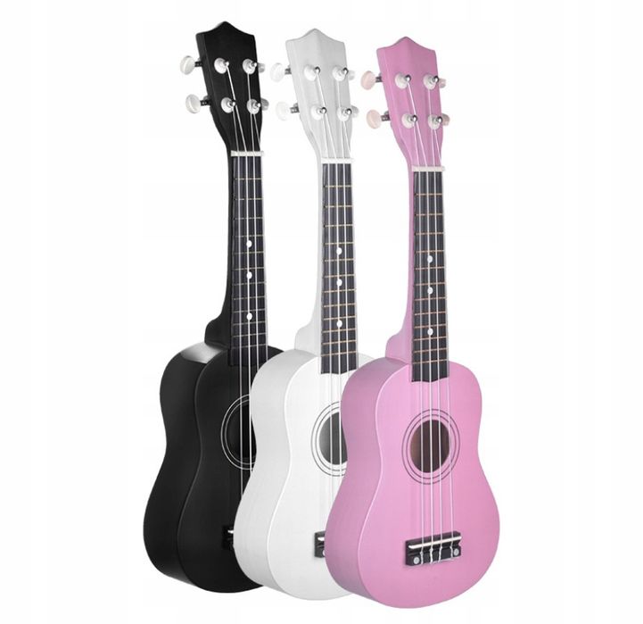 Ukulele Sopranowe Drewniane Do Nauki 3 KOLORY Dla Dzieci Prezent