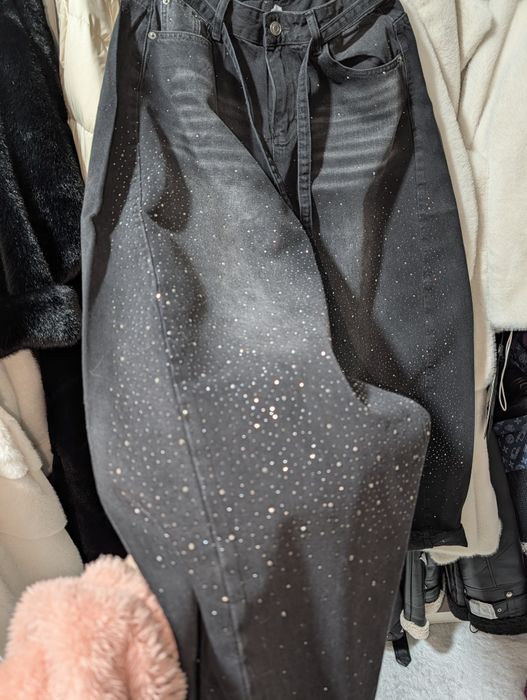 Люксовый джинсы баги кристаллы