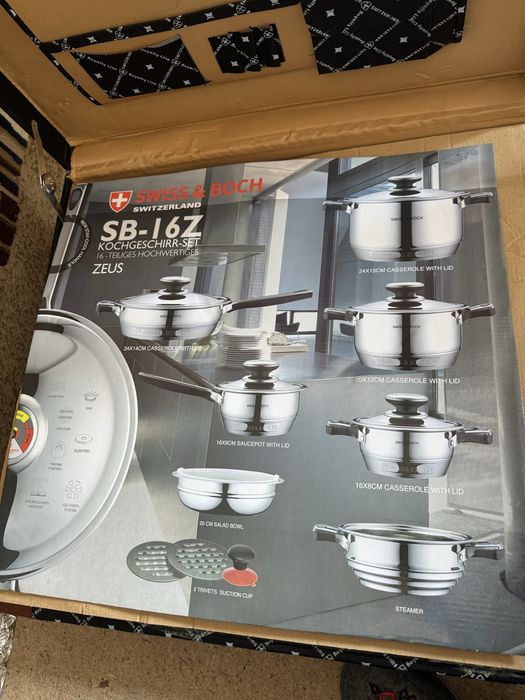 Набор посуды, набор кастрюль, 16 предметов, новый