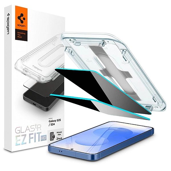 Szkło Prywatyzujące Spigen Glas.tr ”Ez Fit” Hd 2-Pack Galaxy S24 / S25