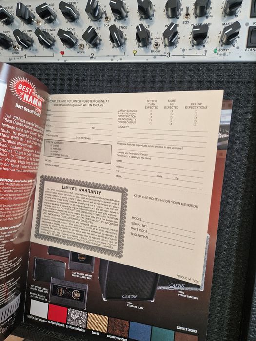 Carvin V3M 3-channel 50w guitar Combo