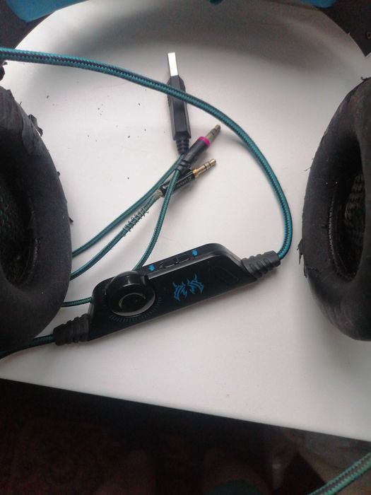 Игровые наушники Kotion Each G2000 с микрофоном и подсветкой Blue