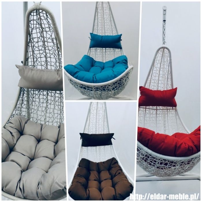 Eldar technorattanowy fotel wiszący ogrodowy  różne kolory kosz kokon