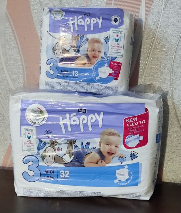 Подгузники детские Памперс Pampers и Happy размер 3. Новые!: 90 грн ...