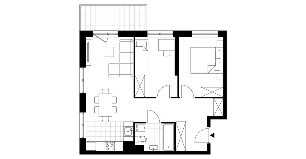 3-pokojowe mieszkanie 54m2 + balkon