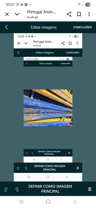 Varias estantes metalicas usadas