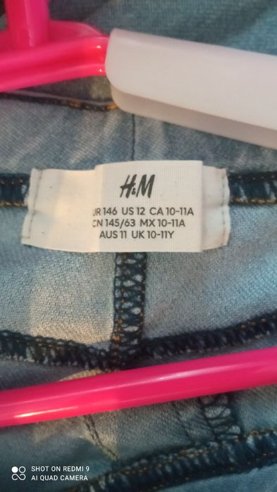 Jeansy dziewczęce 146 hm