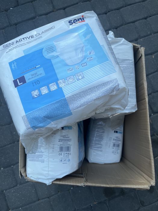 Pieluchomajtki Seni rozmiar L  8 opakowań