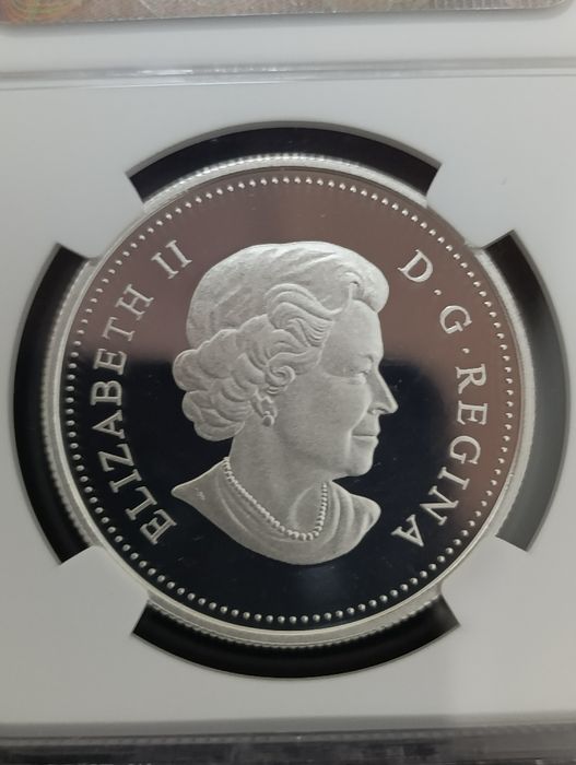 Канада 5 доларів 2014 р.- Традиції полювання "Гусь" - NGC PF70 ULTRA CAMEO. СРІБЛО. СЛАБ.