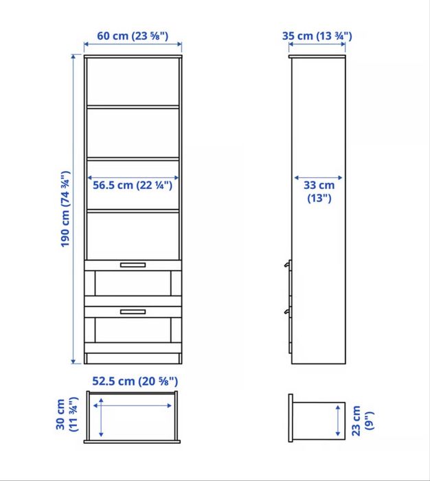 Regał z szufladami Ikea