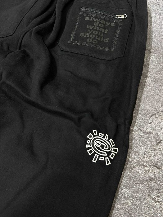 Sweetpatns adwysd широкі базові спортивні black  штани baggy на флісі