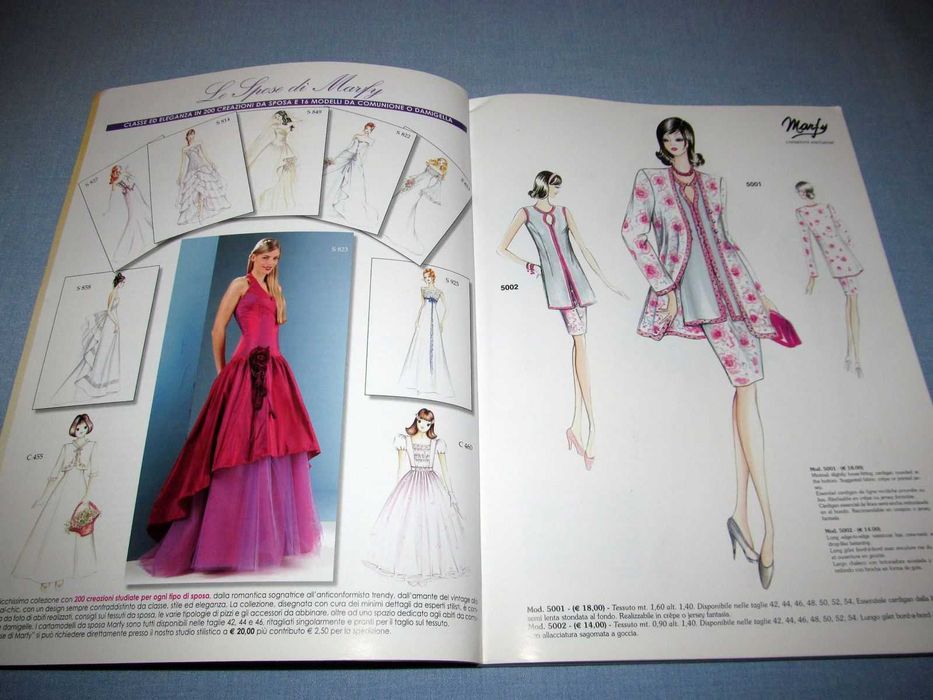 Moda Marfy 2016 wykroje 10 modeli r.42-54 szycie krawiectwo ilustracje