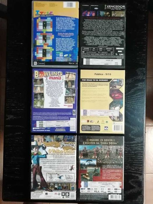 5 Jogos PC CD-ROM / 1 Filme DVD