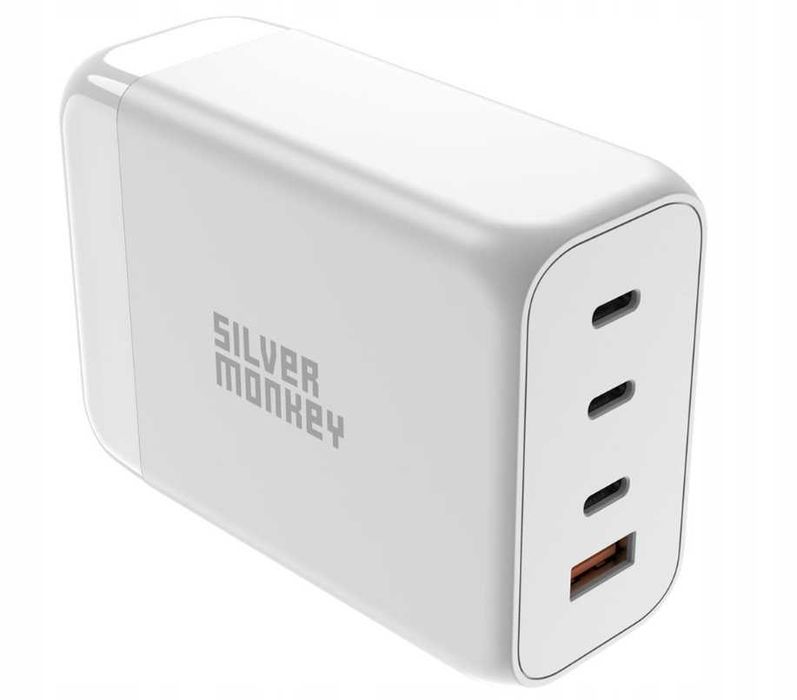 Ładowarka Silver Monkey GaN 130W USB-C PD + USB3.0 (8173)