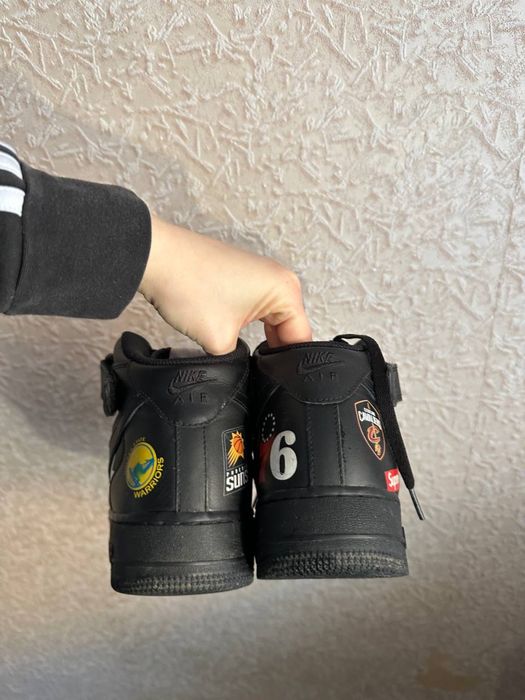 Nike Air Force 1 Mid Supreme NBA Black розмір 44,5.