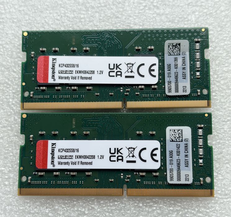 Kingston 32GB(2x16GB) DDR4 3200MHz SO-DIMM, KCP432SS8/16