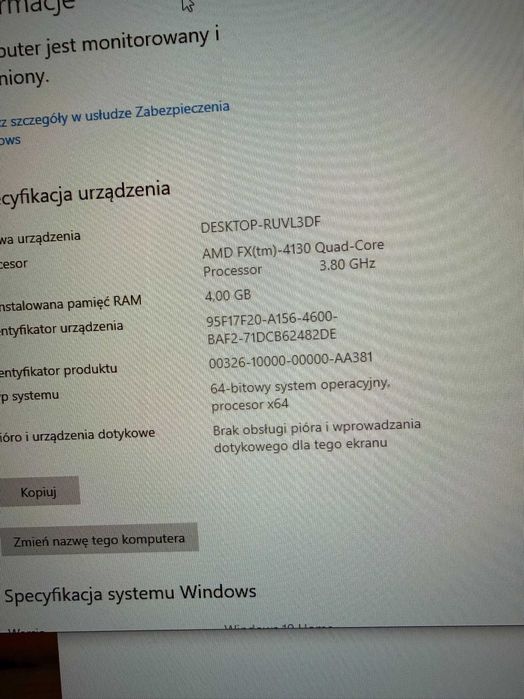Komputer stacjonarny AMD FX4130 / GTX 650 / 4 MB