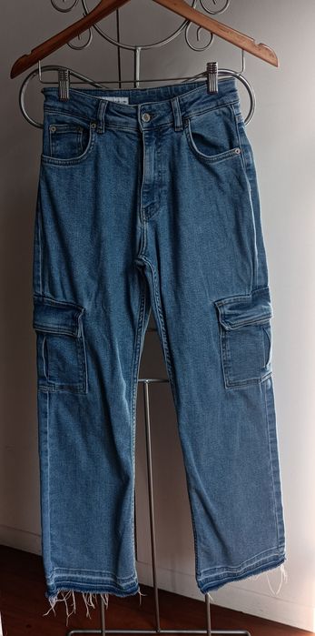 Calças ganga elástica Zara