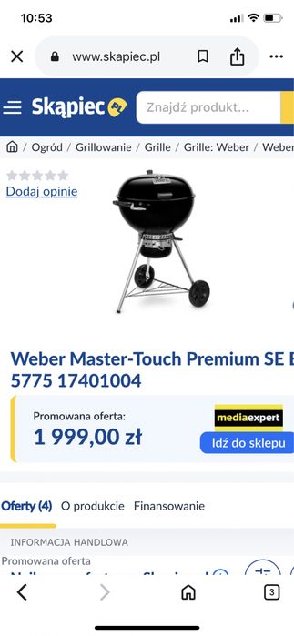 Grill Węglowy Weber