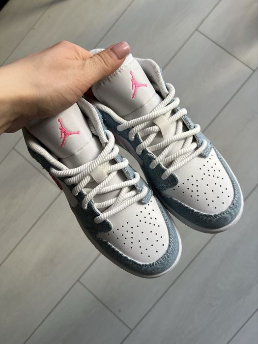 Кросівки підліткові / жіночі Air Jordan 1 Low (GS) Denim