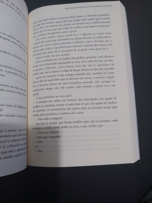 Livro "Que Cavalos São Aqueles Que Fazem Sombra No Mar?" Lobo Antunes