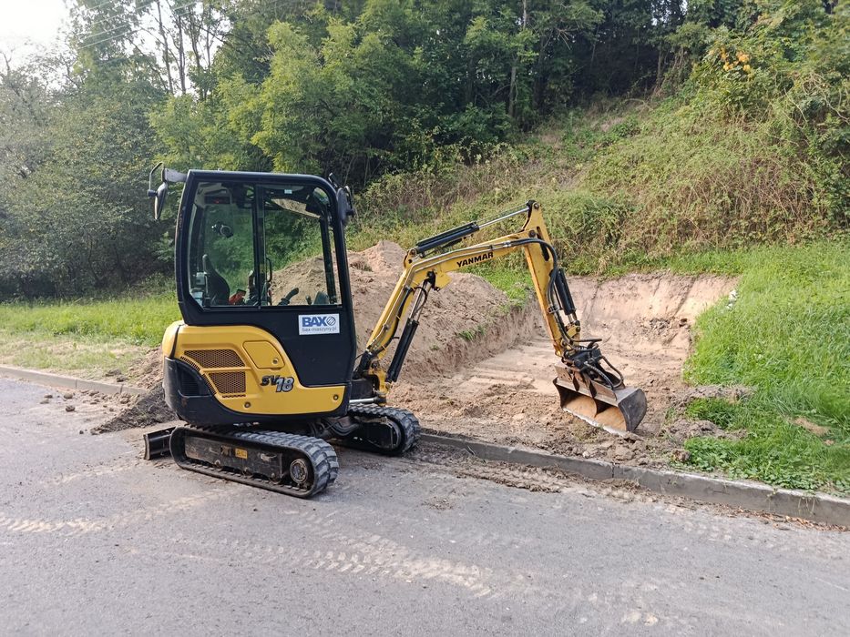 Mini koparka na wynajem, usługi minikoparką