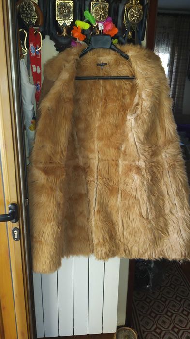 casaco em camurça com pelo de senhora