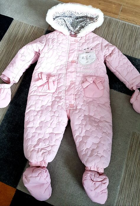 Kombinezon zimowy 74 różowy dla dziewczynki