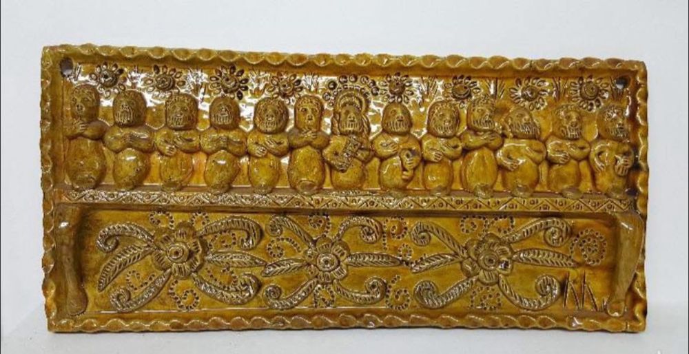 Placa da uktima ceia de cristo da fetamista Rosa Ramalho