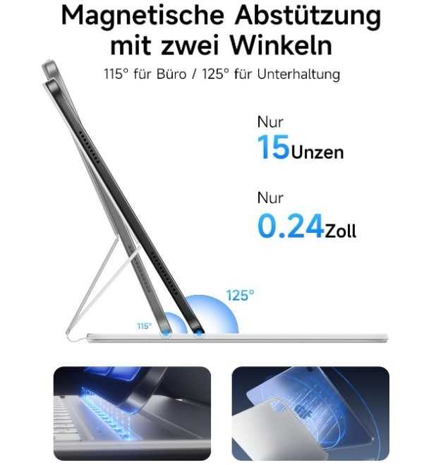 Etui z klawiaturą do iPad Pro 11" kolor biały HOU