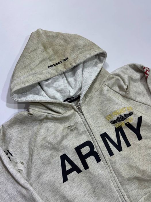 Зип худи Project GR Reconstructed folded Army zip up