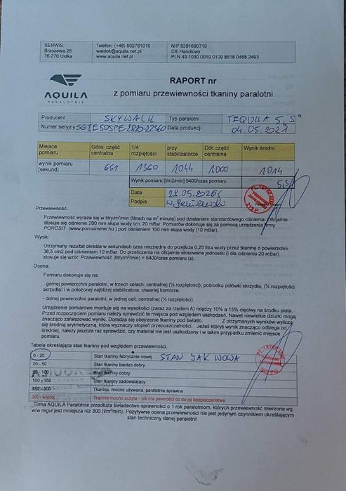 Paralotnia Skywalk Tequila 5 rozmiar S