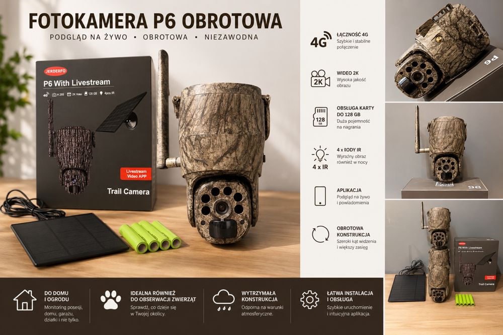 Fotokamera P6 obrotowa kamera  – fotopułapka / monitoring