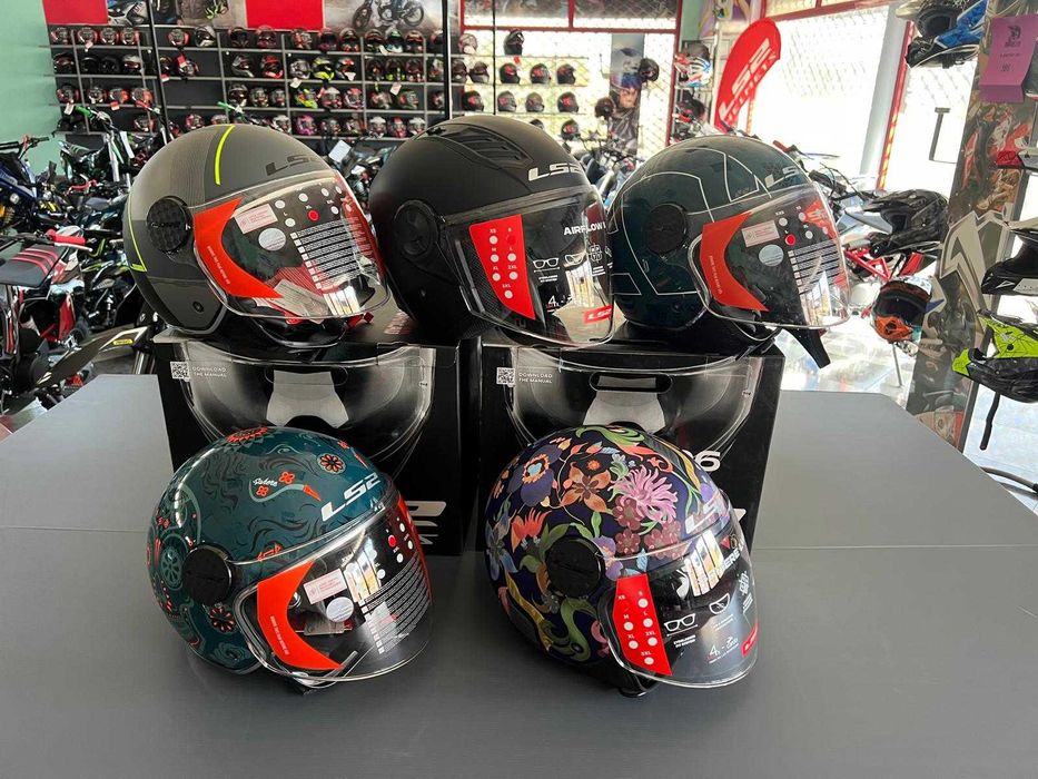 Capacete Aberto LS2 OF616 Airflow II - OF558 Sphere - OF573 Twister