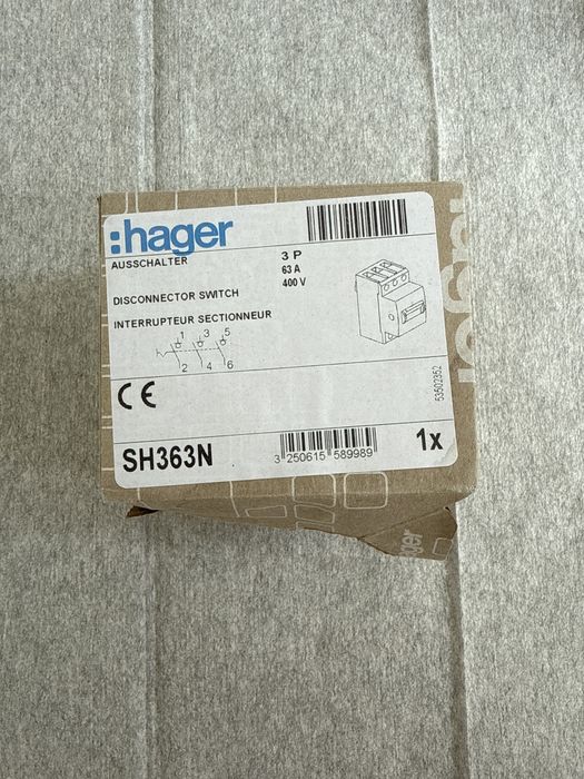 Wylacznik kompaktowy Hager SH363N